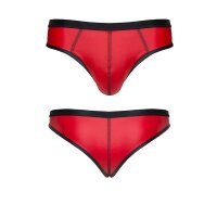 Wetlook Mens brazilian style briefs - Red L