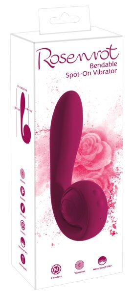 Biegsamer Spot-On-Vibrator | Rosenrot