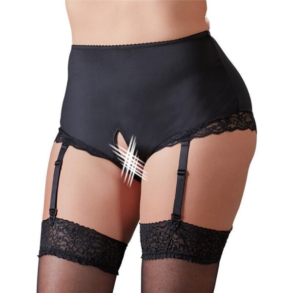Slip Crotchless Avec Bretelles XL | Cottelli Collection Plus