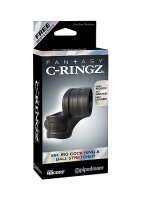 Mr. Big Cock Ring And Ball Stretcher - Black