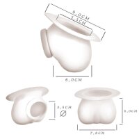 Latex Penishülle Ben Mit Basisplatte / rot - L7 cm - Ø5,5 cm